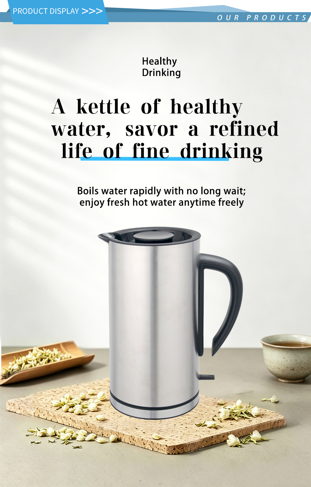 304 غلاية من الفولاذ المقاوم للصدأ FK-2208 1 304 stainless steel kettle FK-2208 1