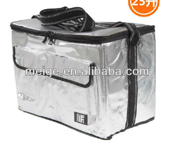 easy carry /eco-friendly cooler bag ,silver insulated cooler bag