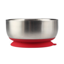 Wholesale Baby Feeding Bowl WithAirtight Red Silicone Base