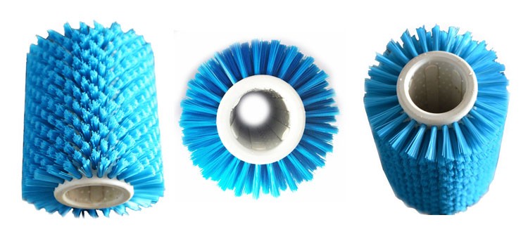 PVC core roller brush with soft nylon filament