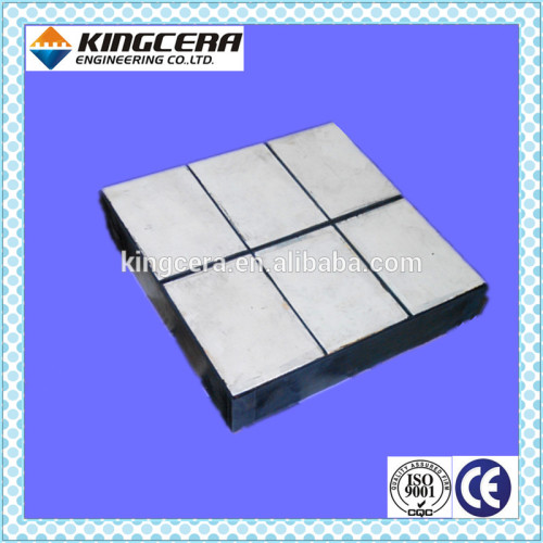 Kingcera Mining chute ceramic rubber liner (302*302*63mm)