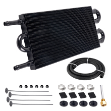Aluminum Universal Transmission Cooler Kit 4 Row Oil Cooler