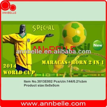 2014 Brazil World Cup horn maracas 2 in 1 world cup 2014 souvenir