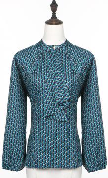 Women's printed fabric Long-sleeve Shirt