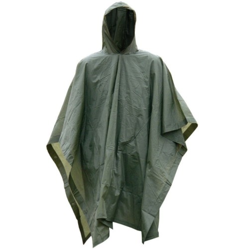 Regenponcho mit Kapuze aus PVC für Erwachsene