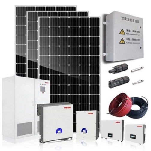 Sistema de energia solar híbrido 5KW com painel mono 380W