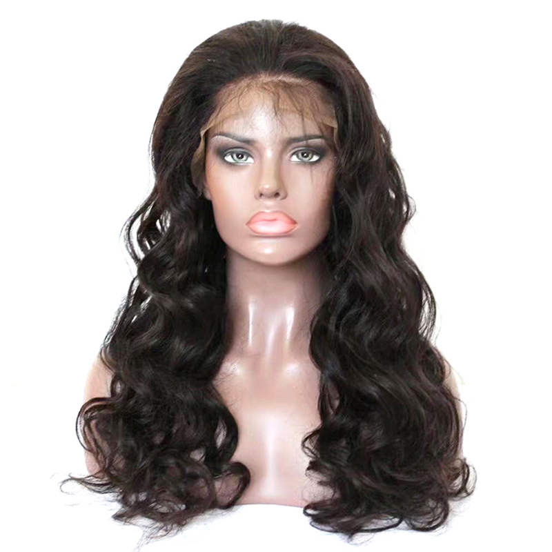 Wholesale 150% glueless brazilian hair full lace wig with baby hair, pre-plucked 360 full lace human hair wig