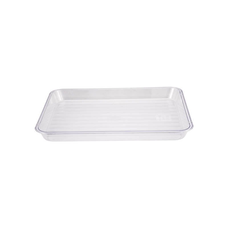 Deep Black Tray 45x35cm Polycarbonate Clear Tray 14x18 Inch Plastic Rectangular White Tray