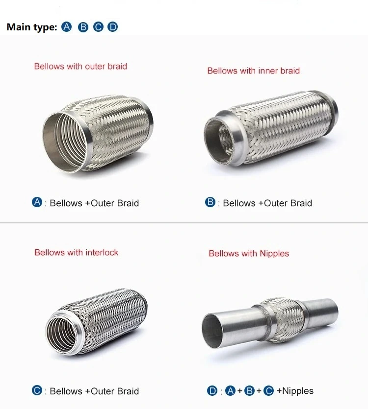Stainless Steel Exhaust Flex Pipe Ss201/304 in Various Size