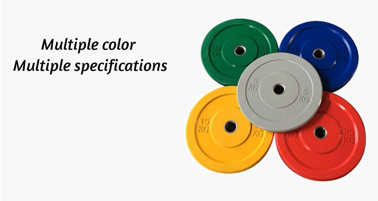 High Quality gym equipment weight plates rubber cover standard barbell plates