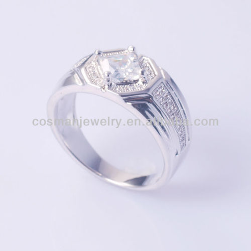 fashion 925 sterling silver mens stone rings