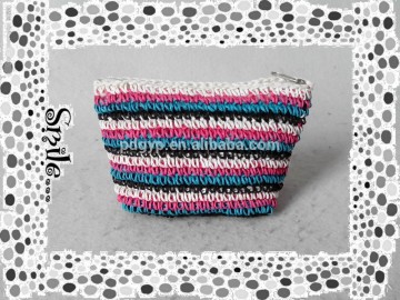 Handmade Paper String Crochet Cosmetic Bag