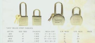 "LION"BRAND STEEL PADLOCKS