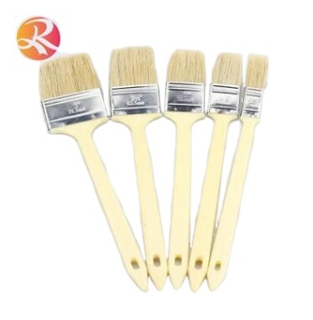 Long wood handle bent radiator paint brush