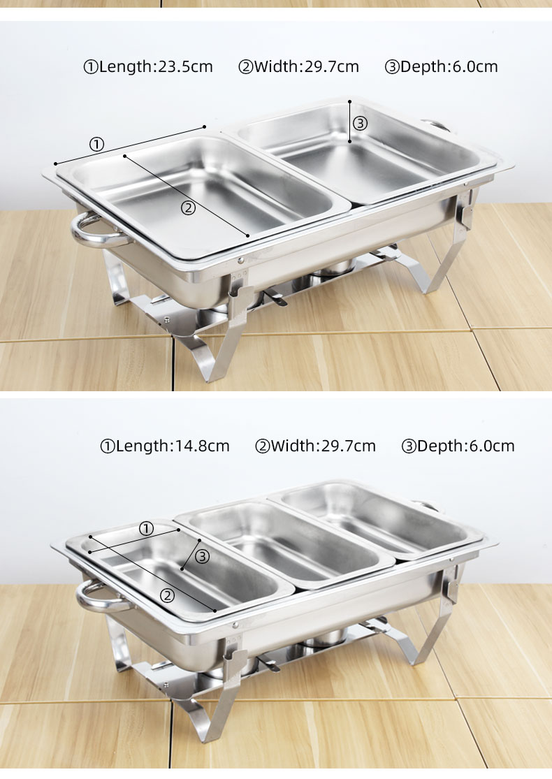 Wholesale price 201 stainless steel Chafing Dish hotel restaurant meal stove amazon