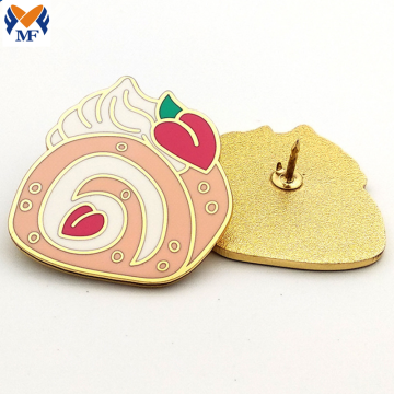 Pin Enamel Taco Emas Tersuai Logam