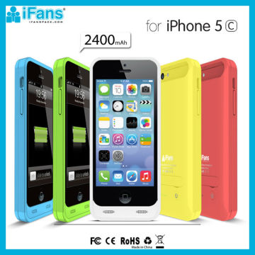 2400mAh For iPhone 5C Battery Case MFI Approved