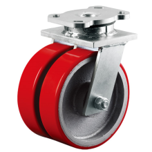 Heavy Duty Industrial Drop Top Plate Swivel Caster Wheels, 8 Inch, 2 Tons Load Capacity