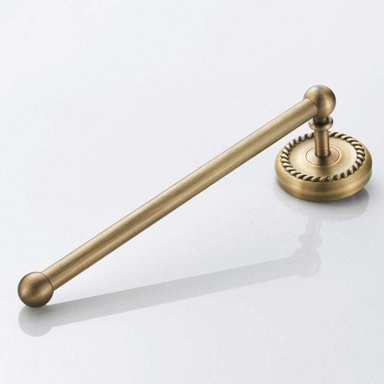골동품 구리 타월 바 싱글베이스 주방 및 욕실 철물 팬던트 복고 짧은 싱글 폴 랙