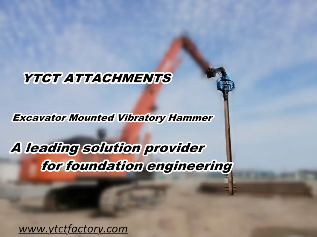 Excavator Attachments Hydraulic Rotating Type Vibratory Pile Hammer