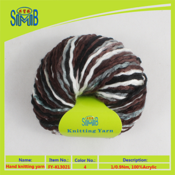 2016 china fancy yarn manufacturer SMB wholesale oeko tex 900nm novelty tt yarn for hand knitting