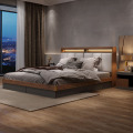 Đồ nội thất sang trọng Phòng ngủ Nordic Light Giường gỗ sang trọng