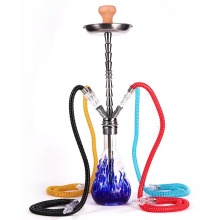 Multi hose hookahs 4 pipe colored glass bottle nargile sheesha