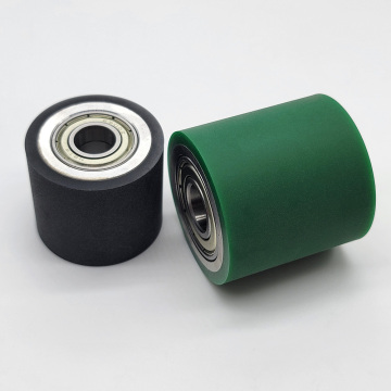 Customized Wholesale 90A Hardness Rubber Roller Wheels PU Coated Bearings Roller