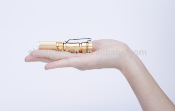 Best Christmas Gift Mini Gold Torch Portable Flashlight Torch With Clip