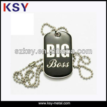 black epoxy custom dog tag