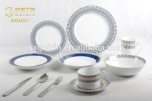 GUIXIN 20-piece Round, Fine Porcelain dinner set, Luster Dinner Plate, Blue
