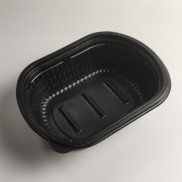 PP material black takeout bottom food tray disposable