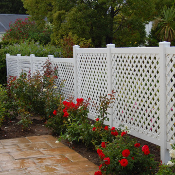 UV-Resistant Vinyl Lattice Fence: SHOWTECH Garden PVC Lattice Fencing