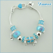 2015 spring hot sale blue oil drip glass beads bracelets wholesale