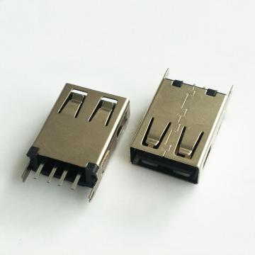 Micro USB2.0 5p rak 6,5 mm med Curl Edge