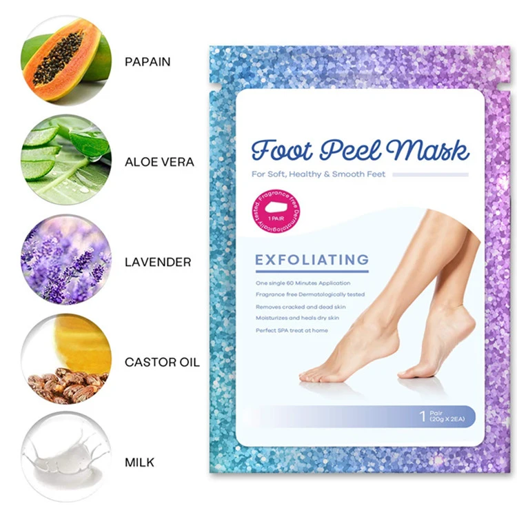 Custom Exfoliating Peeling Natural Treatment Dead Skin & Calluses Foot Peel Mask