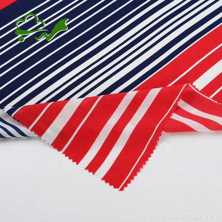 75D striped printed chiffon polyester fabric