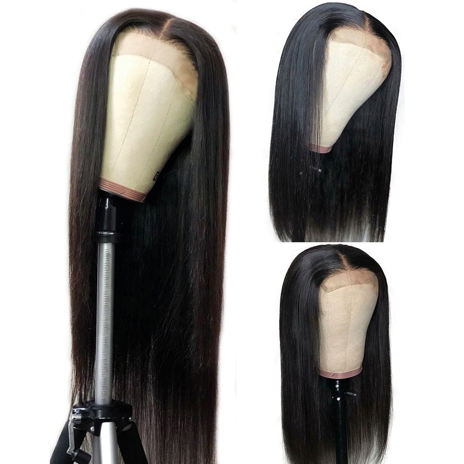 High Quality Good Price 100% Brazilian Human Virgin Hair Natural Color Straight Body Wave Closure Lace Wig