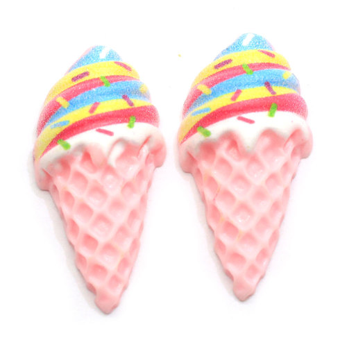 Hottest Resin Chocolate Sweet Cone Flatback Resin Craft Beads Cabochon Charm Candy Summer Simulation Food Scrapbook Making Part