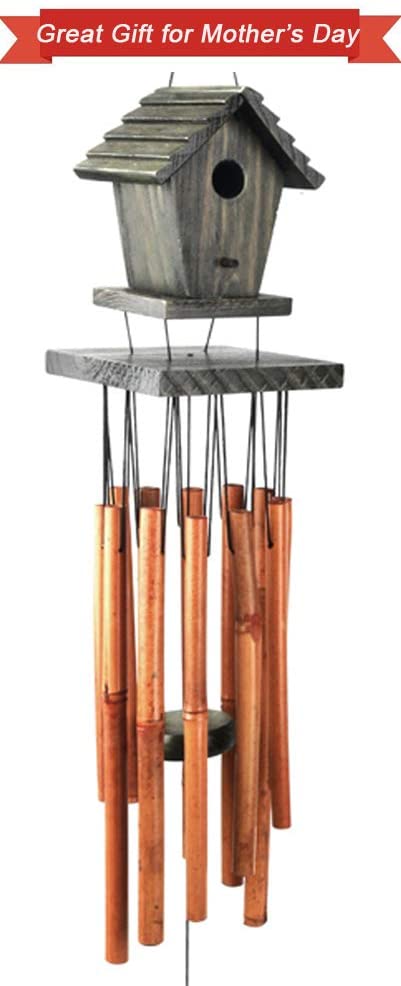 Bambou Bambou Wooden Birdhouse Wind Chimes