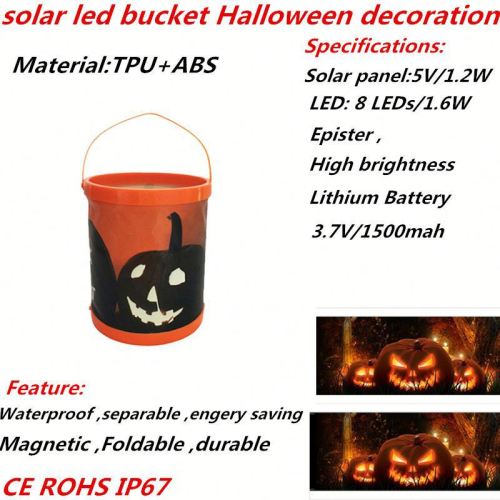 2016 New patent light up halloween lighted halloween bucket