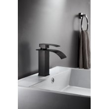 Nouveau robinet de salle de bain mélangeur de lavabo d&#39;eau chaude et froide à mitigeur noir