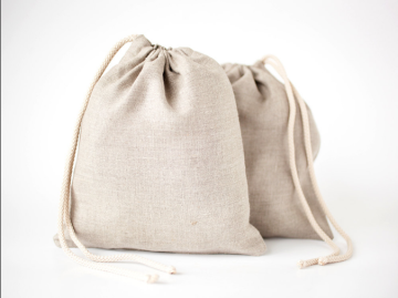 Top open drawstring jute storage bag