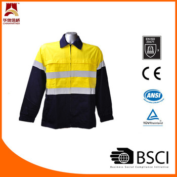 Yellow long sleeve safety shirt