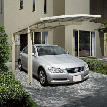 Elegant appearance aluminium carport with arched roof