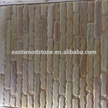 multicolor sandstone cultural stone with rough edge,decorative stone for walls