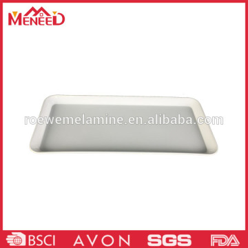 White color canteen use melamine dinner tray/food tray