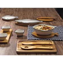 Custom Fish Shape Ceramic Serving Trays and Platters for Restaurants