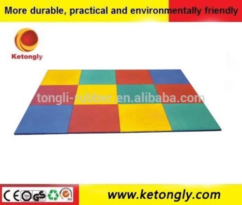 Gym Flooring mat,outdoor colorful rubber floor tile/Kindergarten playground rubber mat