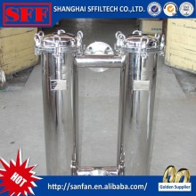 Stainless steel swing bolt bag filter housing